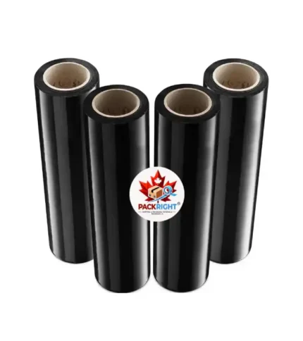 Premium Black Stretch Film High-Quality 19.6-Inch Stretch Wrap – 80 Gauge, 1420 Feet Length