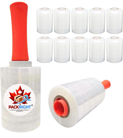 Mini Stretch Wrap Roll – 3.93-Inch Width, 80-Gauge, 492 Feet (164 Yards)